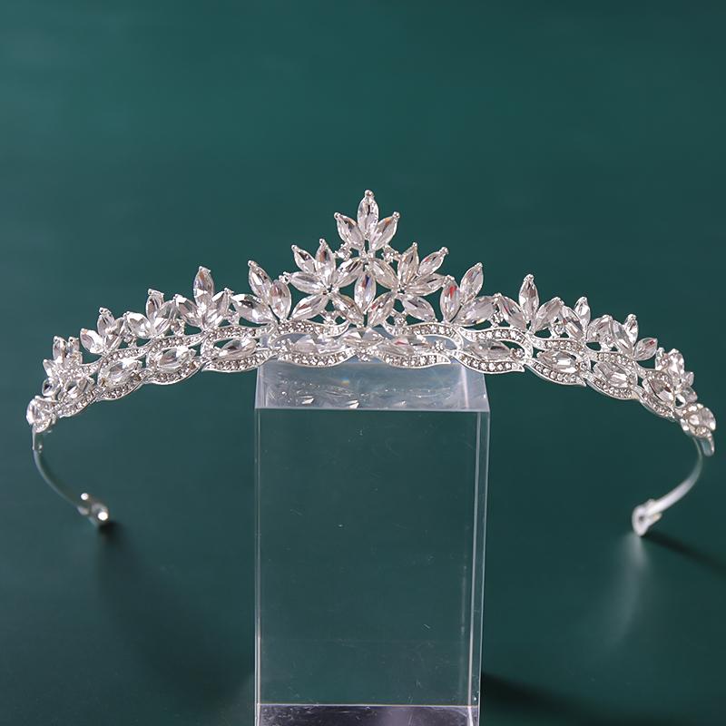 Strass Kristall Krone Tiaras Braut Haarschmuck Hochzeit Haarschmuck Frauen Braut Prinzessin Krone Königin Party Stirnband
