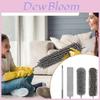 Extendable Feather Duster Brush Set With Telescopic Handle For Home Cleaning And Dust Removal