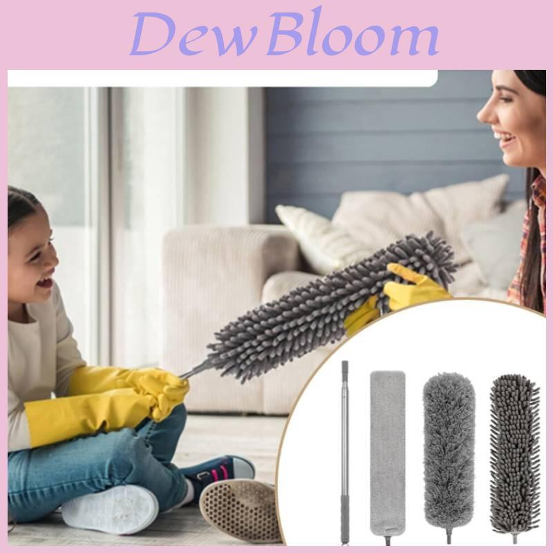 Extendable Feather Duster Brush Set With Telescopic Handle For Home Cleaning And Dust Removal
