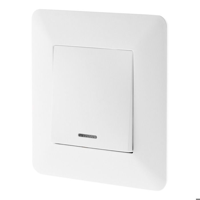 Interrupteur va et vient + voyant Artezo 10A - blanc - Zenitech