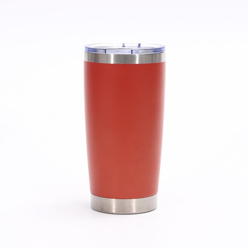 20oz Double Wall Vacuum Insulated Stainless Steel Travel Mug Car Office Home - Lightweight Portable Cup With Press Lid
