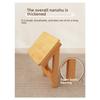 Household Foldable Horse Stool, Solid Wood Wear-resistant Low Stool, Comfortable Sitting Bench for Indoor Use