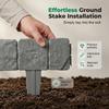 Imitation Plastic Stone Garden Fence, 2026 Upgrade Retaining Edging Border Grey Cobbled Effect Landscape Decor Interlocking Decorative (20, Gray)
