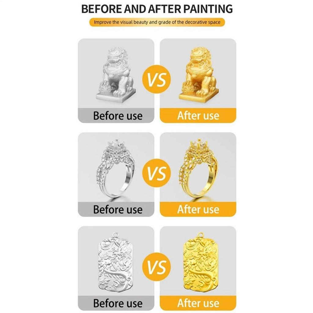 Gold Paint For Crafts 300g Coloring Supplies Liquid Gold Furniture Paint For Window Iron Railing Furniture Hardware Craft Wood