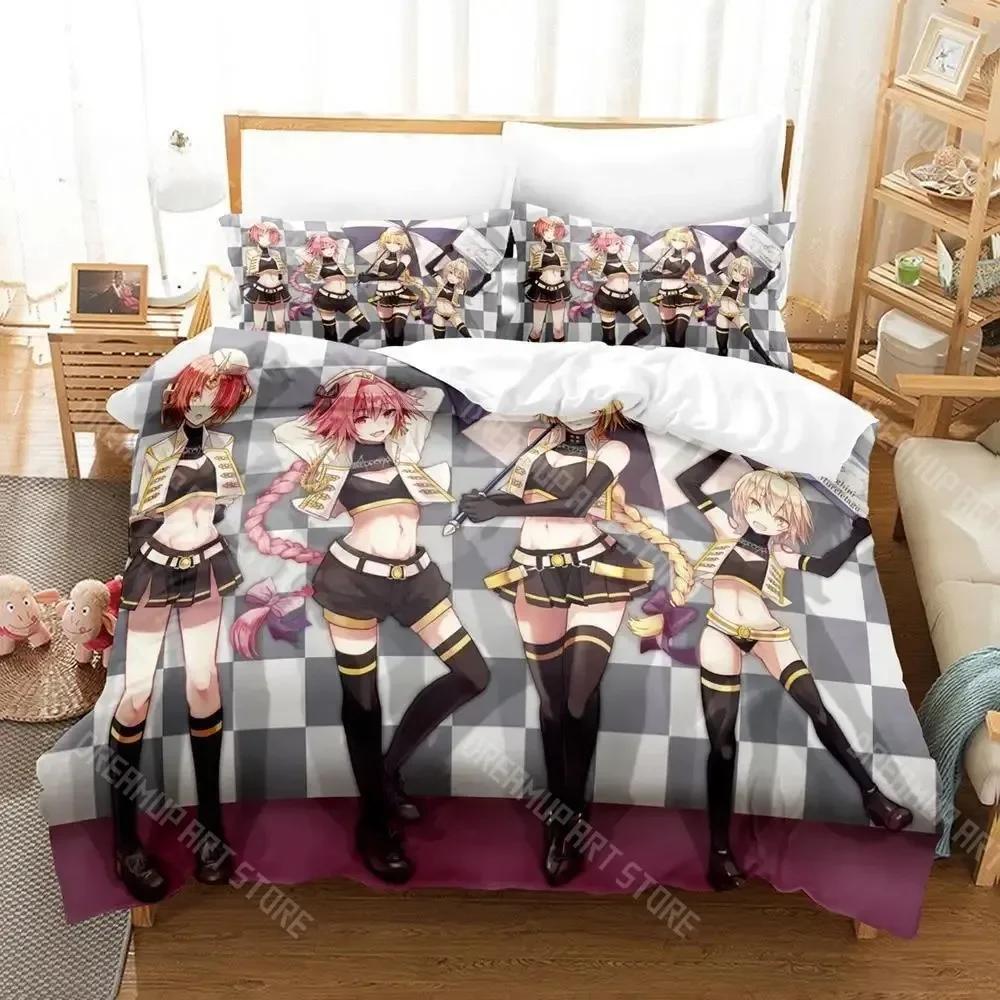 3D Print Fate - Astolfo Bedding Set Single Twin Full Queen King Size Bed Set Adult Kid Bedroom Duvet Cover Sets Home Textiles