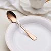 Mirror Finish Rose Gold Plated Stainless Steel Flatware Set Copper Silverware Set Rose Gold Spoon