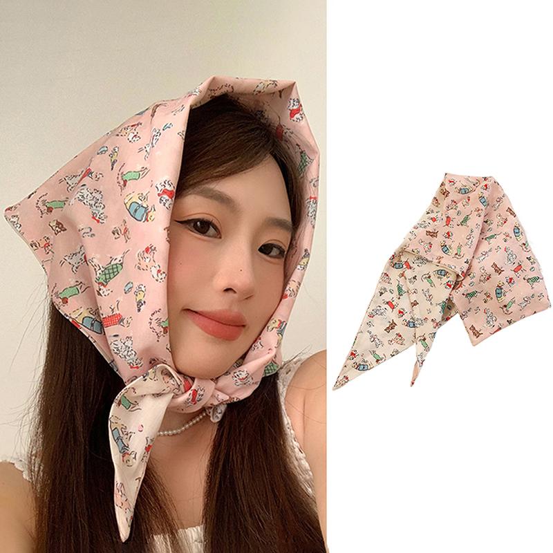 

Квіткова хустка на голову Пов язки на голову В язана пов язка для волосся для жінок Бандани Головні убори Пов язка на голову для дівчаток Аксесуари для волосся