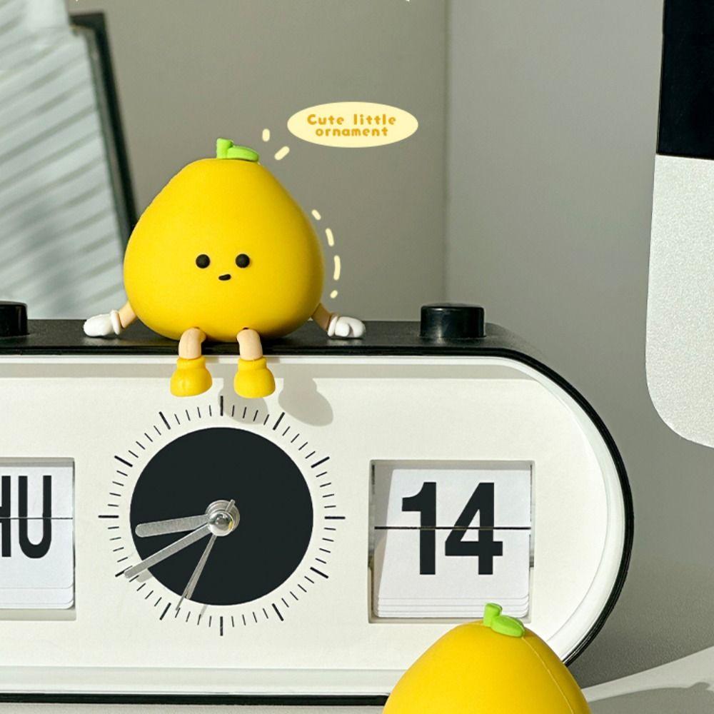 Petite Pomelo Ornament Miniature Cartoon Pomelo Ornaments Mini Resin Doll  Desk Decor
