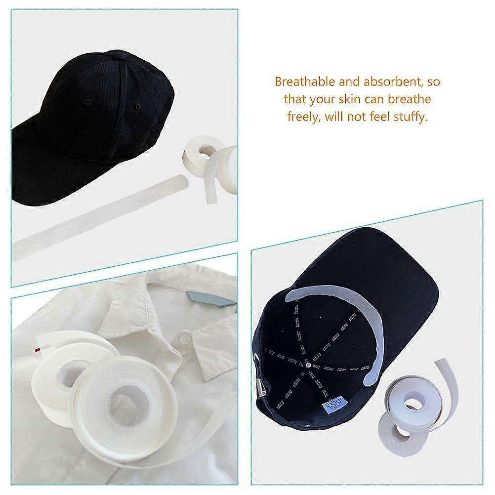 5 Rolls Collar Protector Sweat Pad Hat Sweat Liner Adhesive Sweat Absorption Pad Stickers less