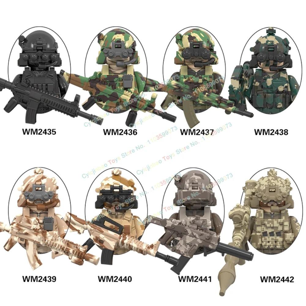 Figurine de acțiune cu mini cărămizi Forțele Speciale Navy Seals Soldați Moderni KSK SSO Blocuri de Construcție Jucării pentru Copii WM6147