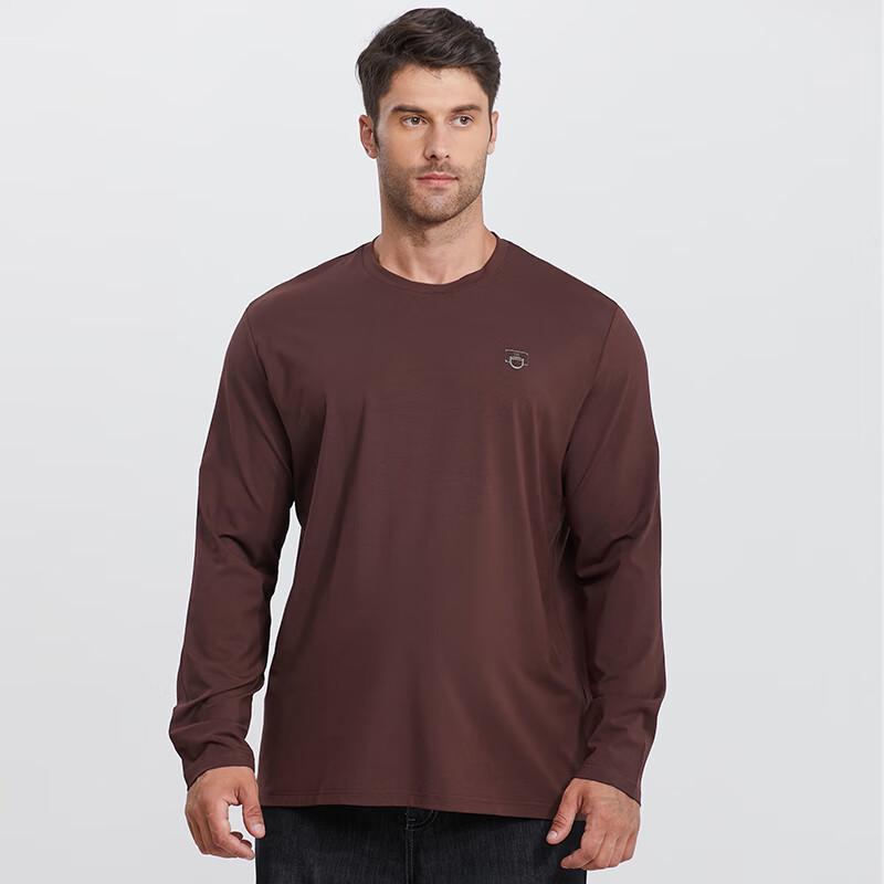 Dibinze Men's Plus Size Modal Cotton Long Sleeve T-Shirt