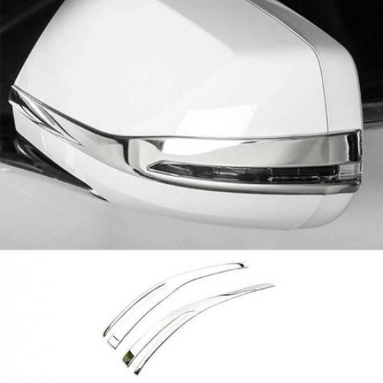 For Cadillac XTS 2013-2019 Chrome Steel Exterior Rear View Mirror Strip Trim 2PC
