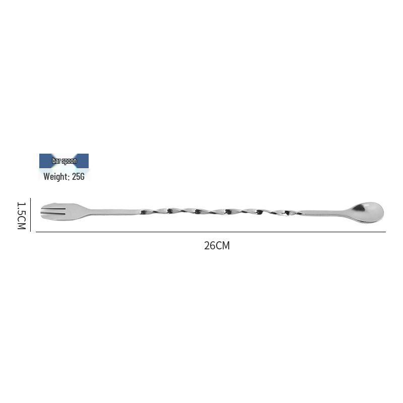 Stainless Steel Long Handle Bar Spoon for Cocktails, Milk Tea, and Coffee Mixing
