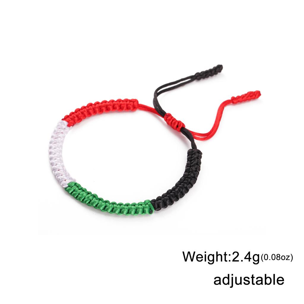 LIKGREAT Hot Palestine Flag Color Bracelets for Men Women Fashion Handmade Braided String Thread Robe Adjustable Jewelry Gifts