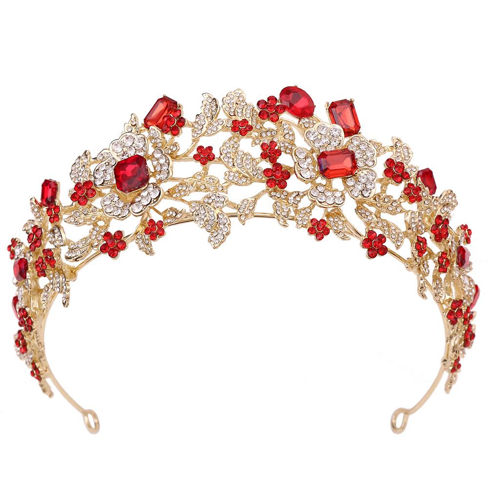 2026 Crown Tiara Headband Rhinestone Tiara, Princess Flower Bride Birthday Dress Accessories Pink Diamond Bar Mitzvah
