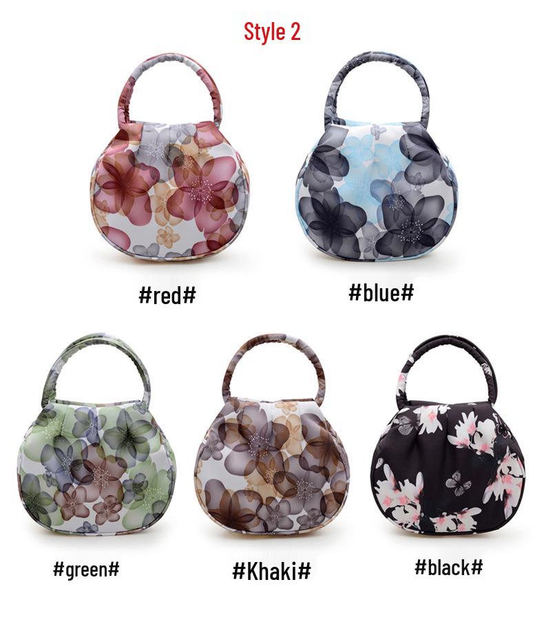 2025 Women's Mini Round Handbag - Flower Design, Casual Outing Coin Purse & Mobile Phone Bag