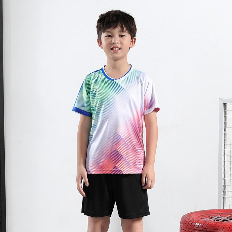 Kids Quick-Dry Badminton Set Sportswear Short Sleeve T-Shirt Shorts Unisex Fall Winter