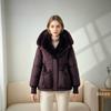 Winter New Big Fur Collar Cotton Clothes Down Cotton Clothes Women's Short Thickened Anti-fur Jacket Small Protective Jacket