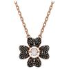Four Leaf Clover Pendant Necklace Rose Gold Tone Women Necklace Black 5714901