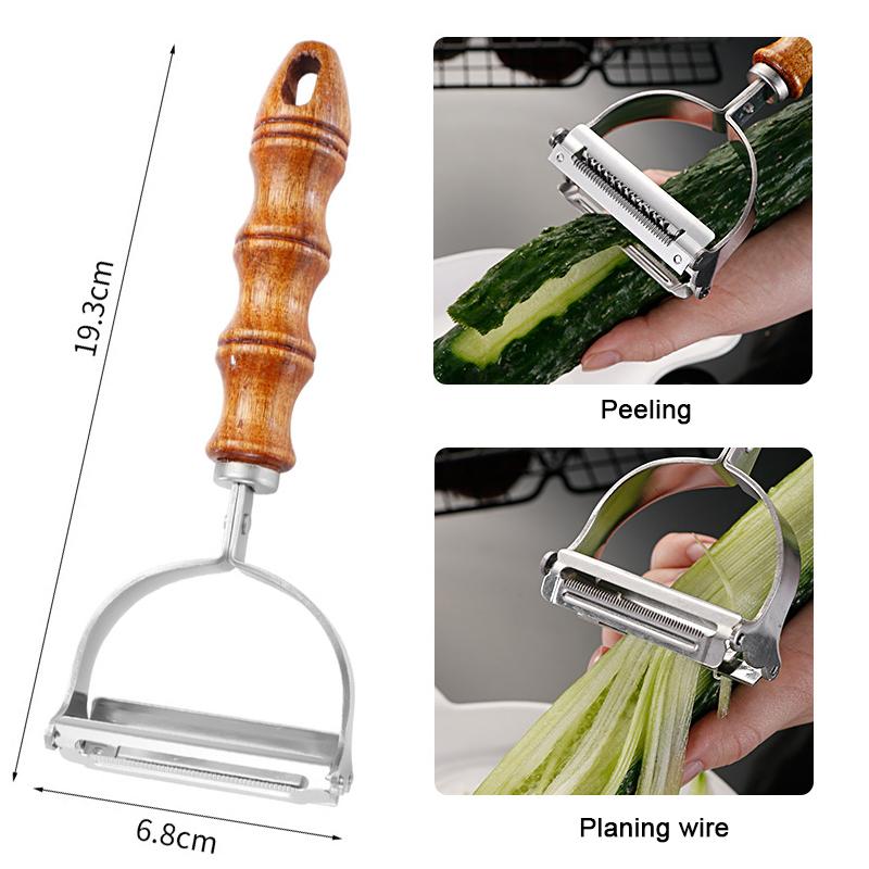 Stainless Steel Peeler,Ultra Sharp Vegetable Fruit Peeler Wooden Handle Peeler For Potatoes Carrot Grater Kitchen Accessories