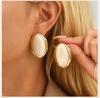 Statement Geometric Resin Stud Earrings for Women, Retro Ellipse Fashion Earrings, Wedding Bride Party Jewelry Gift