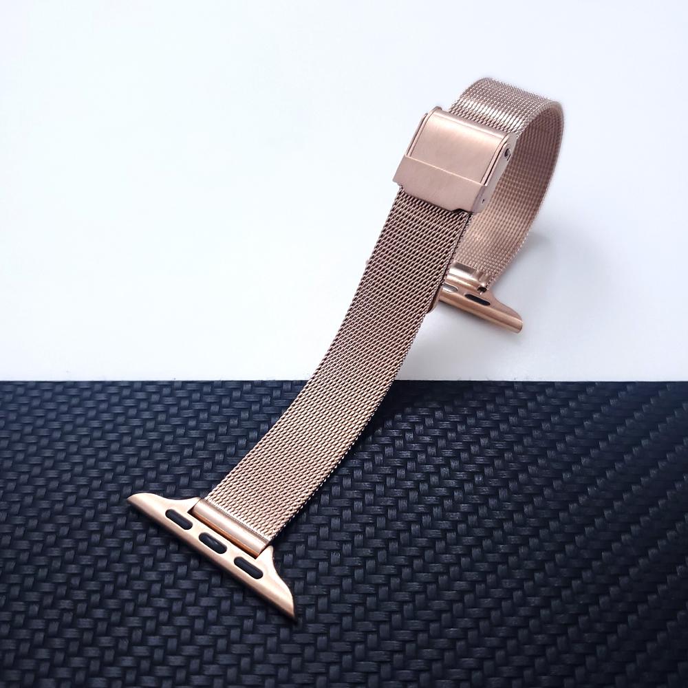 Slim Metal Stainless Steel Bracelet For Apple Watch Series 6 SE 5 Strap Band For iWatch 40mm 38mm 44mm 42mm Women Mesh Watchband