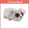 Cute Cartoon Sad Hamster Music Plush Toy Stuffed Animal Soft Short Plush Gray Pink 15cm
