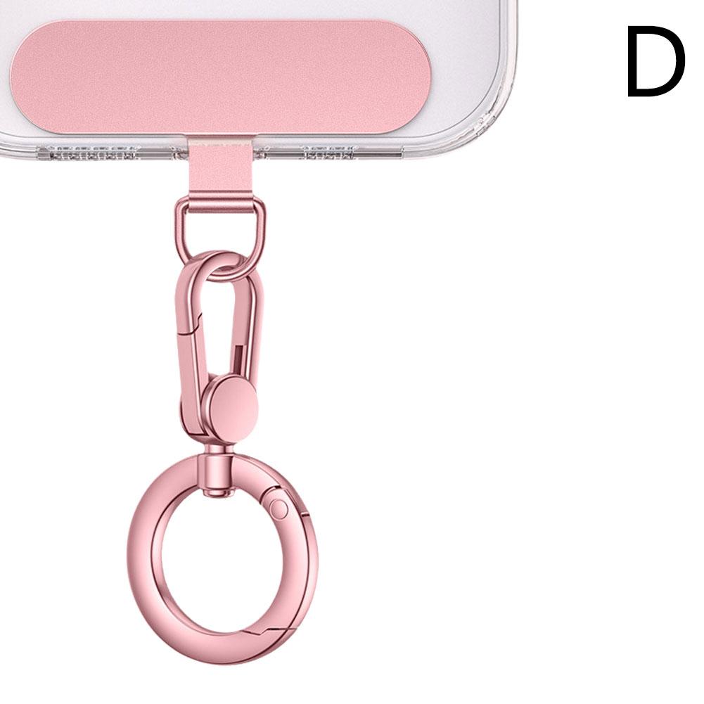 Metal Phone Lanyard Gasket Patch Rotatable Metal Buckle Hanging Stainless Steel Clip Card Cord Tab Mobile Phone Accessories