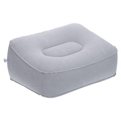 PATIKIL Travel Footrest Pillow, Inflatable Foot Rest Cushion, Travel Flight Leg Rest Pillow for Airplanes, Trains, Offices, and Home Use (Gray)
