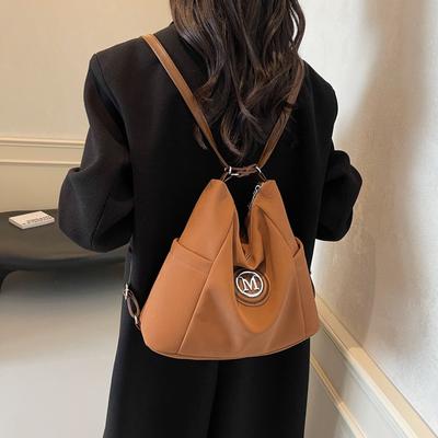 Retro Extra-large Bag for Women's New High-end Soft-sided Versatile Backpack Multi-functional Shoulder Messenger Bag