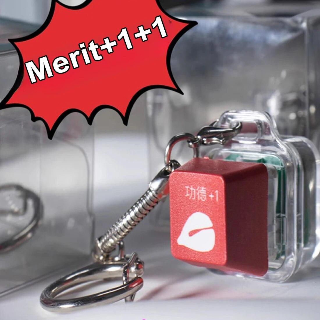 Креативный декомпрессионный светящийся брелок для клавиатуры Merit + 1 деревянный кончик — фото 7