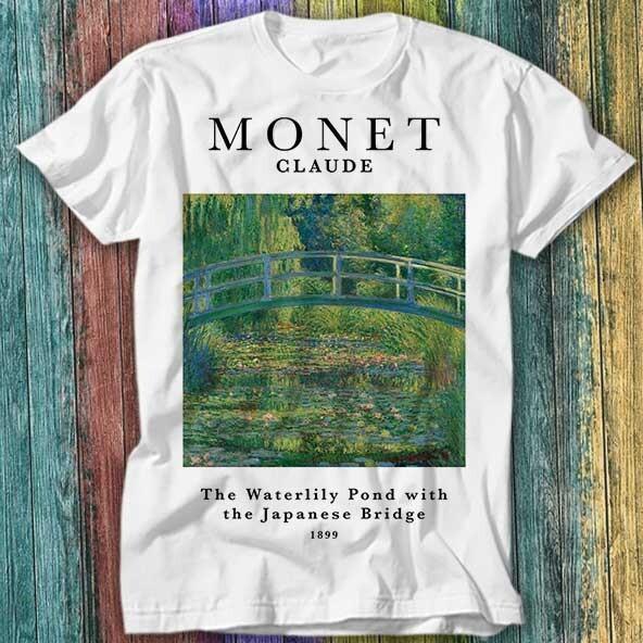 

Claude Monet Waterlily Pond Art Exhibition T Shirt Top Tee 208 S