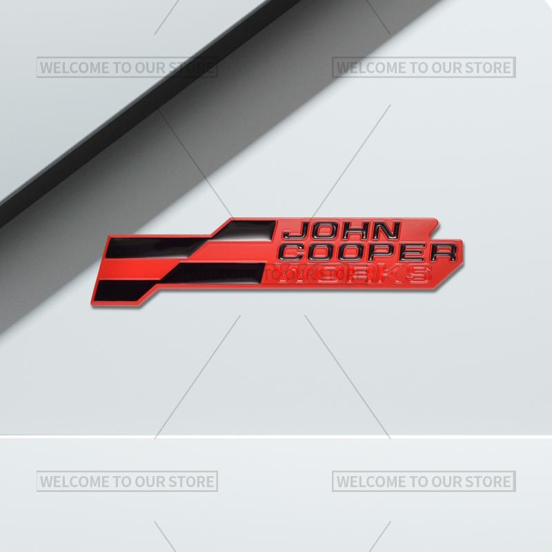 3D Car John Cooper Works Grille Emblem JCW Badge Metal Stickers Rear Trunk Decals For Mini Cooper S F66 F65 F67 U25 J01 J05 R61