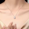 Sterling Silver Moissanite Teardrop Pendant Necklace - Elegant High-End Clavicle Chain