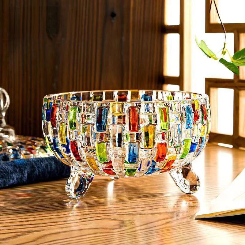 Glass Candy Organizer with Lid,Christmas Clear Crystal Jar,Party Wedding Decorative Container,Home Decoration,Dishwasher Safe