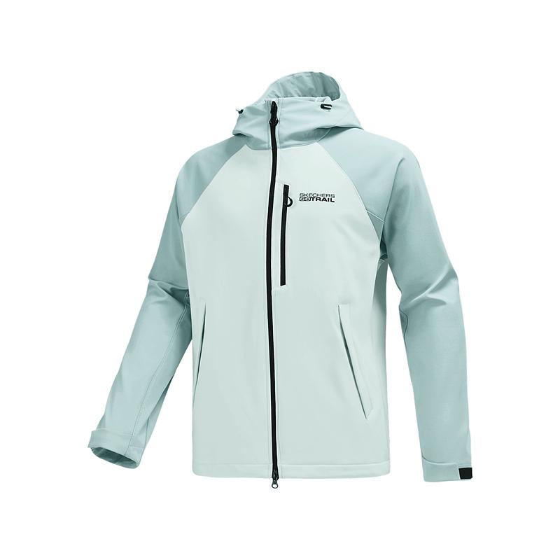 Skechers FW24 Color Block Waterproof Windproof Durable Warm Loose Logo Jacket Unisex Jacket Glacier-Green L324U168-01QY