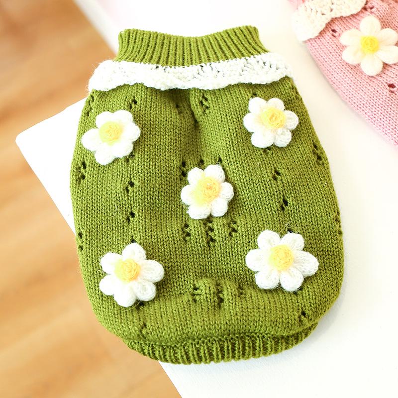 Cozy Autumn/Winter Floral Sweater for Pets