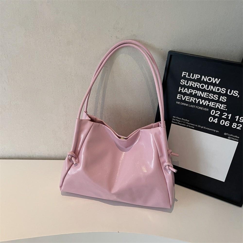 Vintage Pu Leather Shoulder Bag Casual Use Large Capacity Underarm Bag Elegant All-match Tote Bag Ladies
