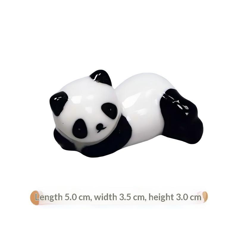 Mini Panda Ceramic Chopstick Rest Cute Cartoon Tableware Spoon Holder Pen Rack For Home Restaurant Kitchen Dining Table Decor