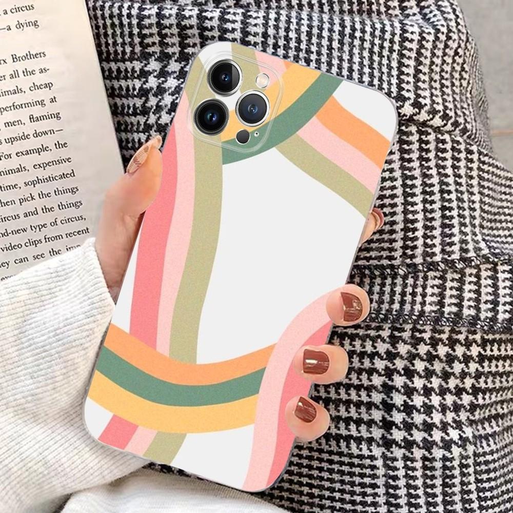 simple line design  Phone Case For iPhone 15 14 11 12 13 Mini Pro XS Max Cover 6 7 8 Plus X XR SE 2020 Funda Shell