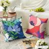 Fashion Art Flower Cushion Cover Natural Linen Organic Fabric DoubleSided Printing Sofa Home Decor Gift Pillow Case