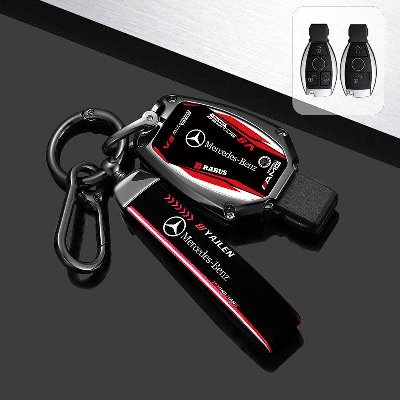 Car Key Case Cover Bag For Mercedes Benz A B C E S V R-Class C43 CLA GLA GLB GLC GLK SLK SL Vito W211 W203 W204 W210 W124 AMG W2