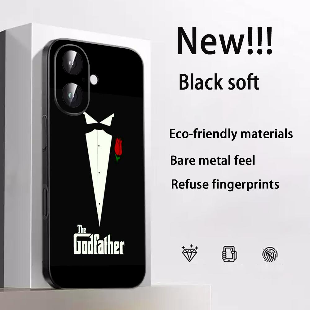 The godfather Classic movie posters Phone Case For iPhone 17 16 e 15 14 13 12 Plus Mini Pro Max Soft black Shockproof Cover