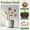 10Pcs Iron Art Rusty Flowers Wildflower Rustic Metal Floral Garden Decor Wildflowers Rusted Metal for Wedding Furniture Home Yard Farm Courtyard Decor