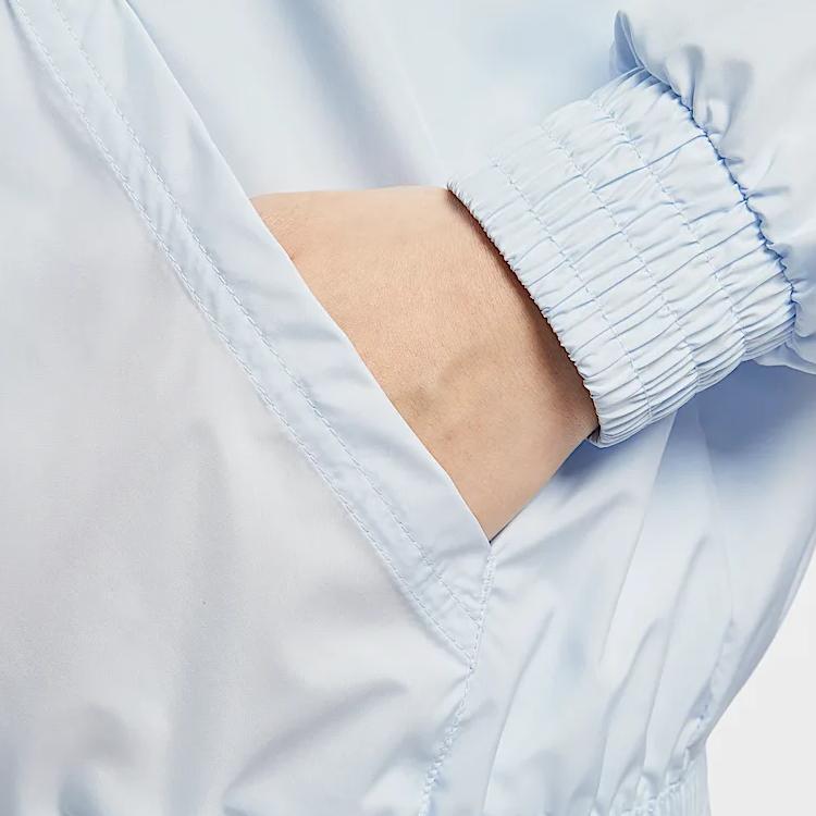 Nike Sportswear Classics Logo UPF 40+ Sun Protection Loose Fit Zip-Up Hooded Long Sleeve Jacket Women jackets Purple-Blue White HM8972423