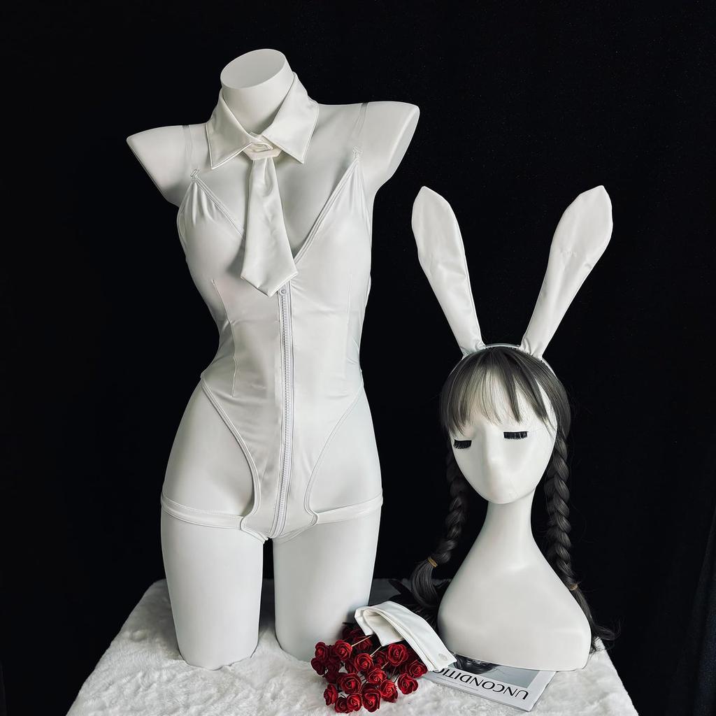 Bunny Girl Sexy Cosplay Reverse Bunny Leotard Rabbit Bunny Little Devil PU Leather Moe Erotic Erotic Underwear Bodyco SM PU Leather Training Cute
