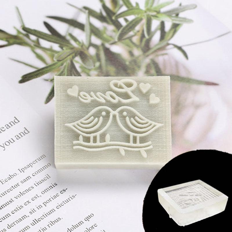 Handmade Soap Stamp, DIY, Natural Acrylic, Organic, Decorative, Making Chapter, Angel, Birds, Dove, Animal Pattern