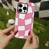 Wavy Pink Checkered Phone Case for IPhone 17 16 15 14 13 Pro Max Plus for Magnetic Single Double-layer Tough Case