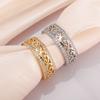Luxury Hollow Zircon Ring For Women Gold Plated Retention Fashion Finger Jewelry Trendy Accessory