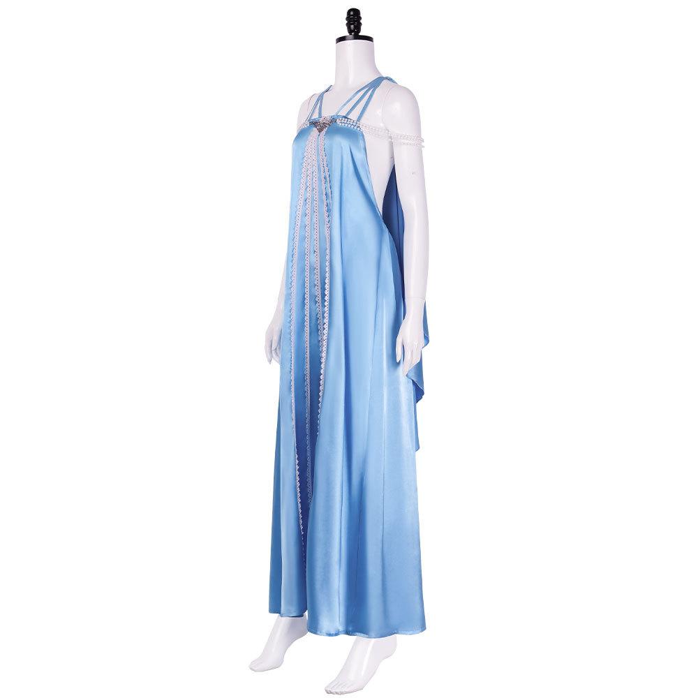 Padme Amidala Blue Dress Cosplay Costume Set for Halloween Carnival Cosplay Outfit
